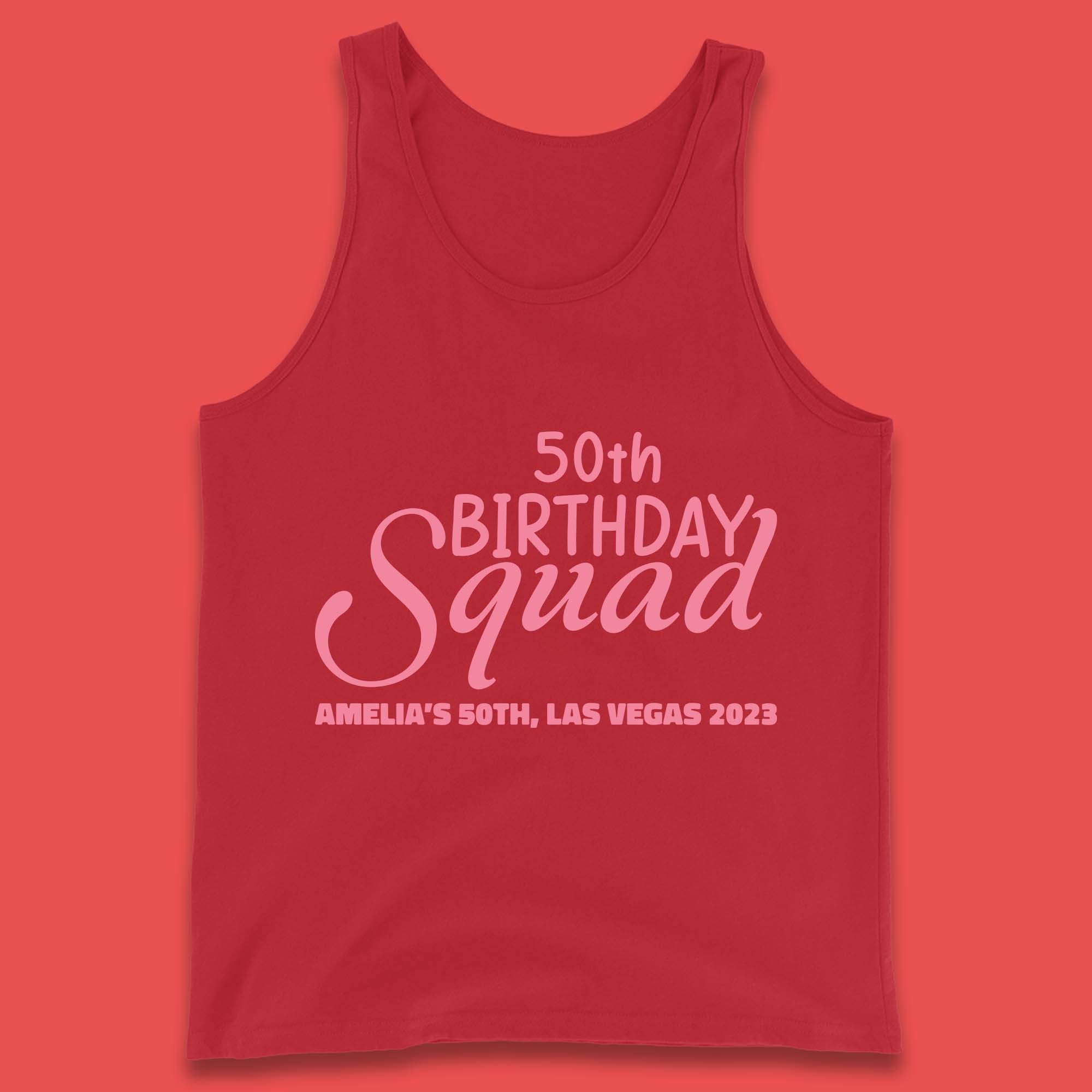 Personalised Birthday Squad Custom Birthday Year Your Name City And Year Birthday Party Tank Top