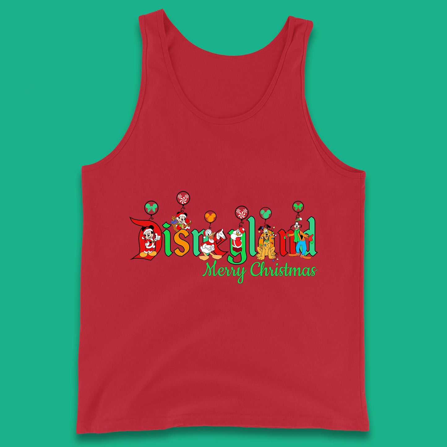 disneyland merry christmas tank top