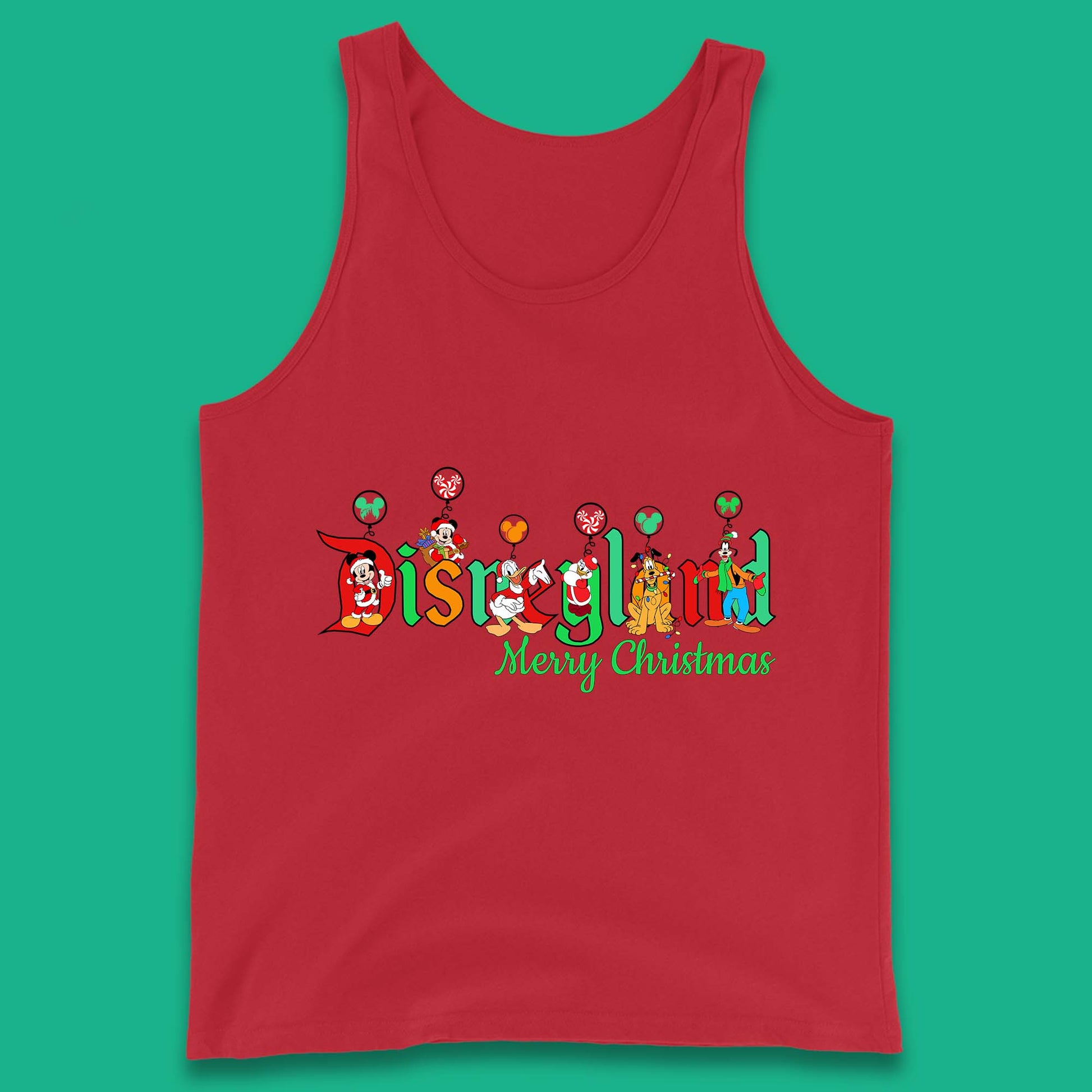 disneyland merry christmas tank top