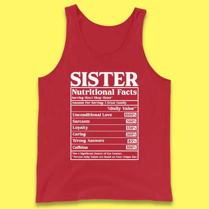 Sister Nutrition Facts Tank Top