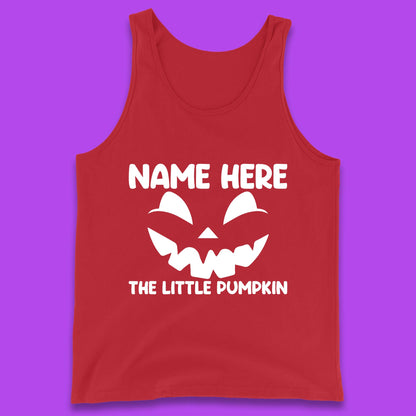 Personalised Your Name Here The Little Pumpkin Jack O Lantern Scary Spooky Face Tank Top