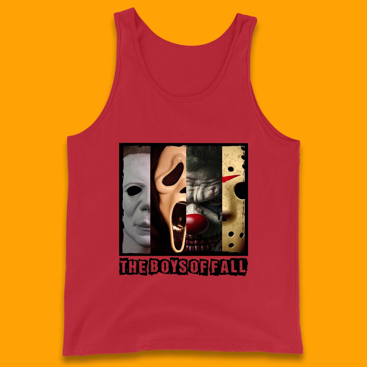 The Boys Of Fall Halloween Horror Movie Characters Friends Halloween Villians Serial Killers Tank Top