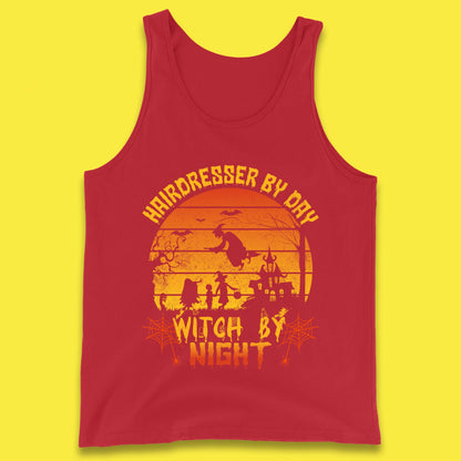 Hairdresser By Day Witch By Night Funny Halloween Hairstylist Spooky Witch Tank Top