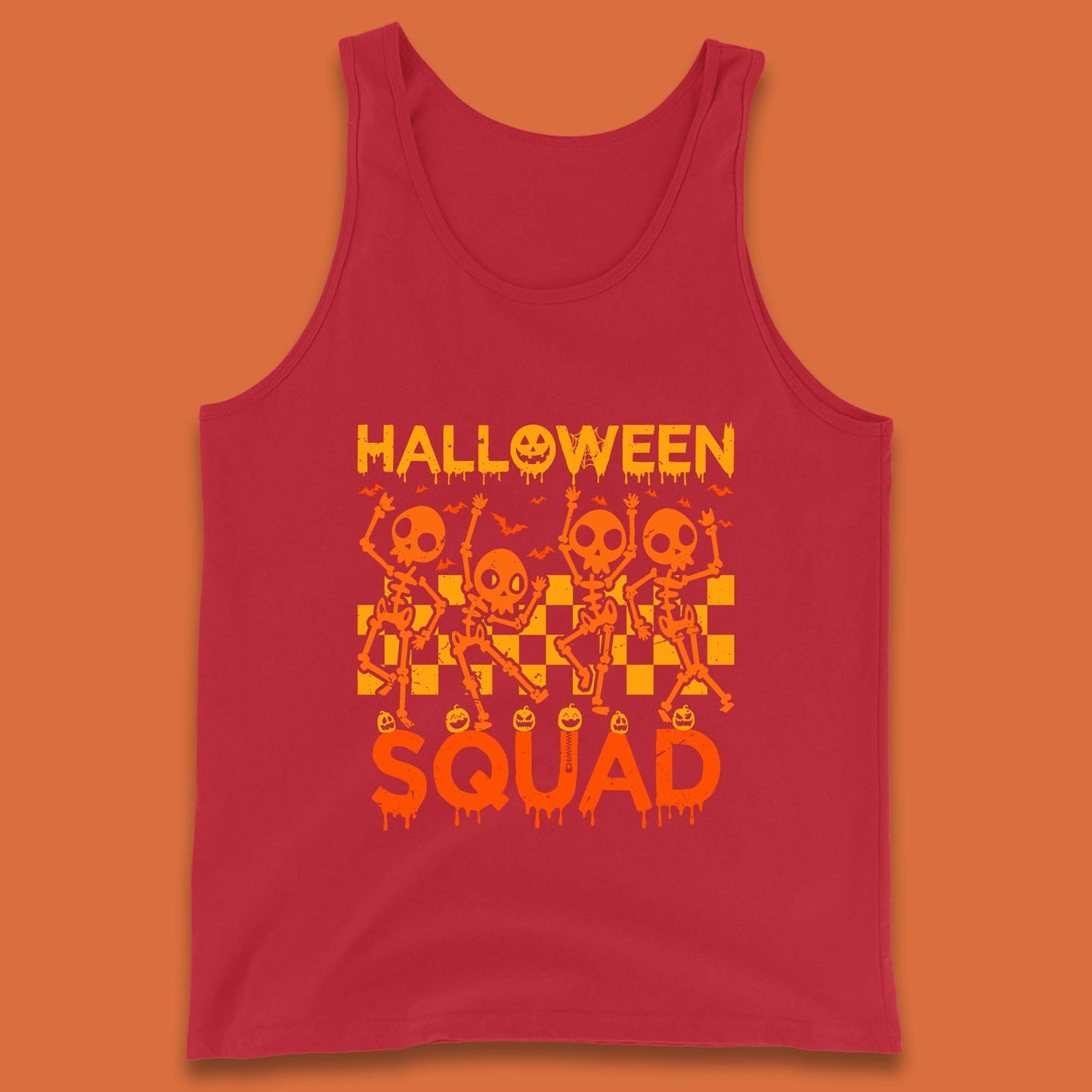 Halloween Squad Dancing Skeletons Squad Goals Dancing Halloween Skull Tank Top