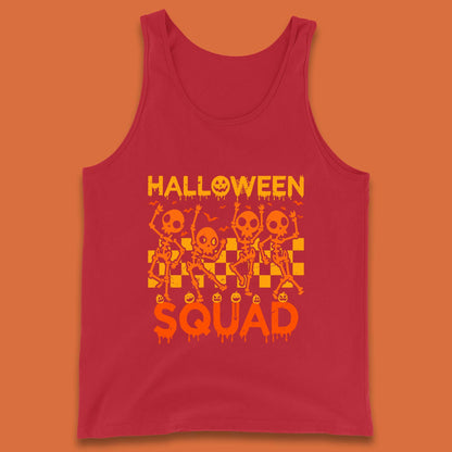 Halloween Squad Dancing Skeletons Squad Goals Dancing Halloween Skull Tank Top