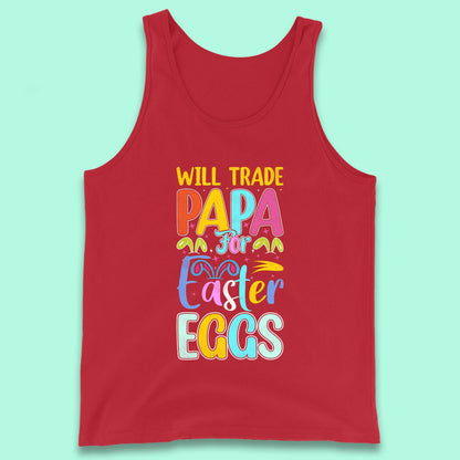 Papa For Easter Eggs Tank Top