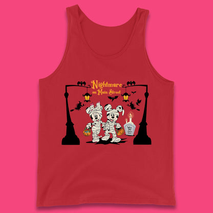 Nightmare On Main Street Disney Halloween Mickey Minnie Mouse Mummy Disneyland Trip Tank Top