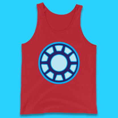 Iron Man Logo Superhero Iron Man ARC Reactor Hook Loop Tactics Morale Tony Stark Avengers Movie Tank Top