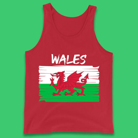 Welsh Dragon Flag Of Wales Saint Welsh Sant Dewi St. David's Day Dragon Flag Tank Top