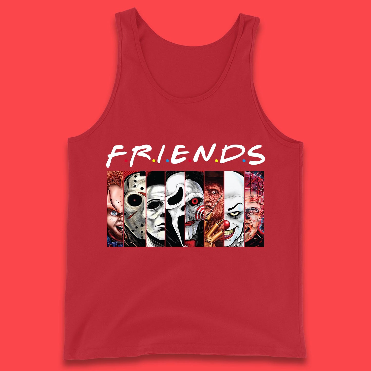 Halloween Friends Horror Movie Characters Killers Scary Friends Tank Top