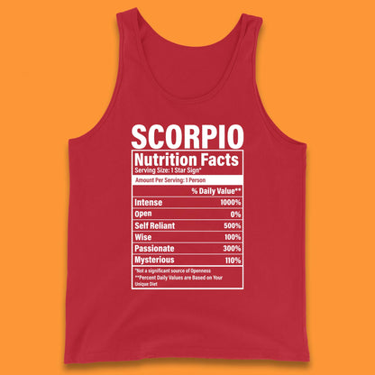 Scorpio Nutrition Facts Tank Top