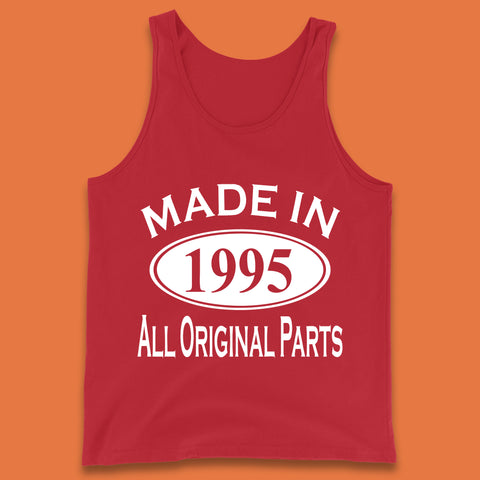 Made In 1995 All Original Parts Vintage Retro 28th Birthday Funny 28 Years Old Birthday Gift Tank Top
