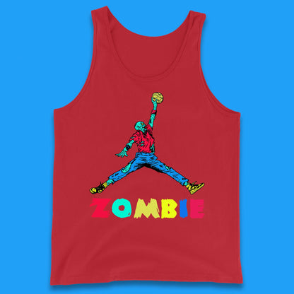 Air Zombie Jumpman Halloween Zombie Parody Funny Humor Tank Top