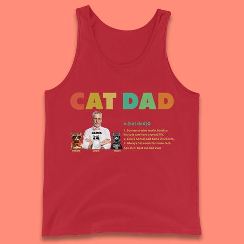 Personalised Cat Dad Tank Top