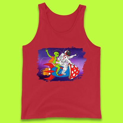 Alien & Astronaut Rocket Ship Tank Top