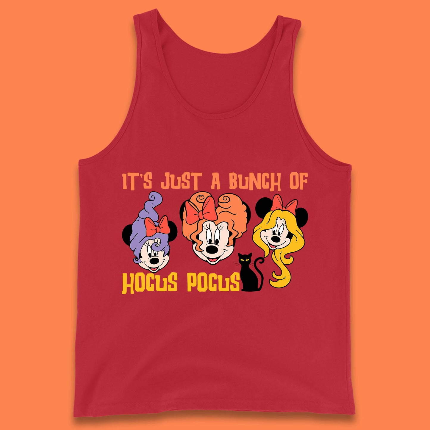 It's Just A Bunch Of Hocus Pocus Halloween Witches Minnie Mouse & Friends Disney Trip Tank Top