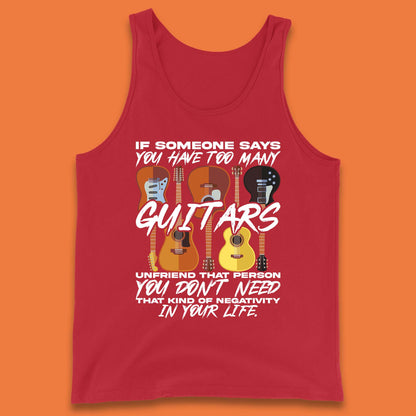 Too Many Guitars Tank Top