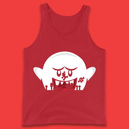 Super Mario Boo Trick Or Treat Halloween Nintendo Mario Iconic Ghost Boo Tank Top
