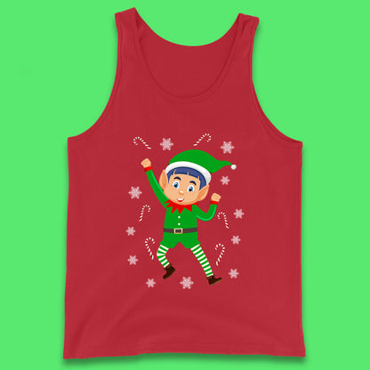 christmas elf cartoon tank top