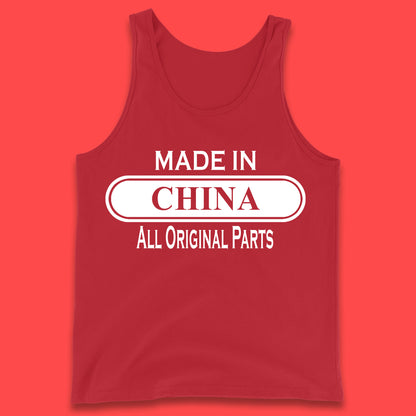 Made In China All Original Parts Vintage Retro Birthday Chinatown City of Westminster, London Gift Tank Top