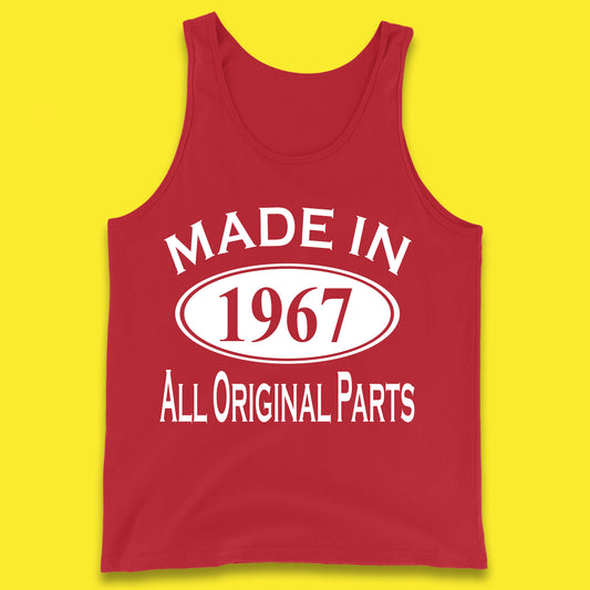 Made In 1967 All Original Parts Vintage Retro 56th Birthday Funny 56 Years Old Birthday Gift Tank Top