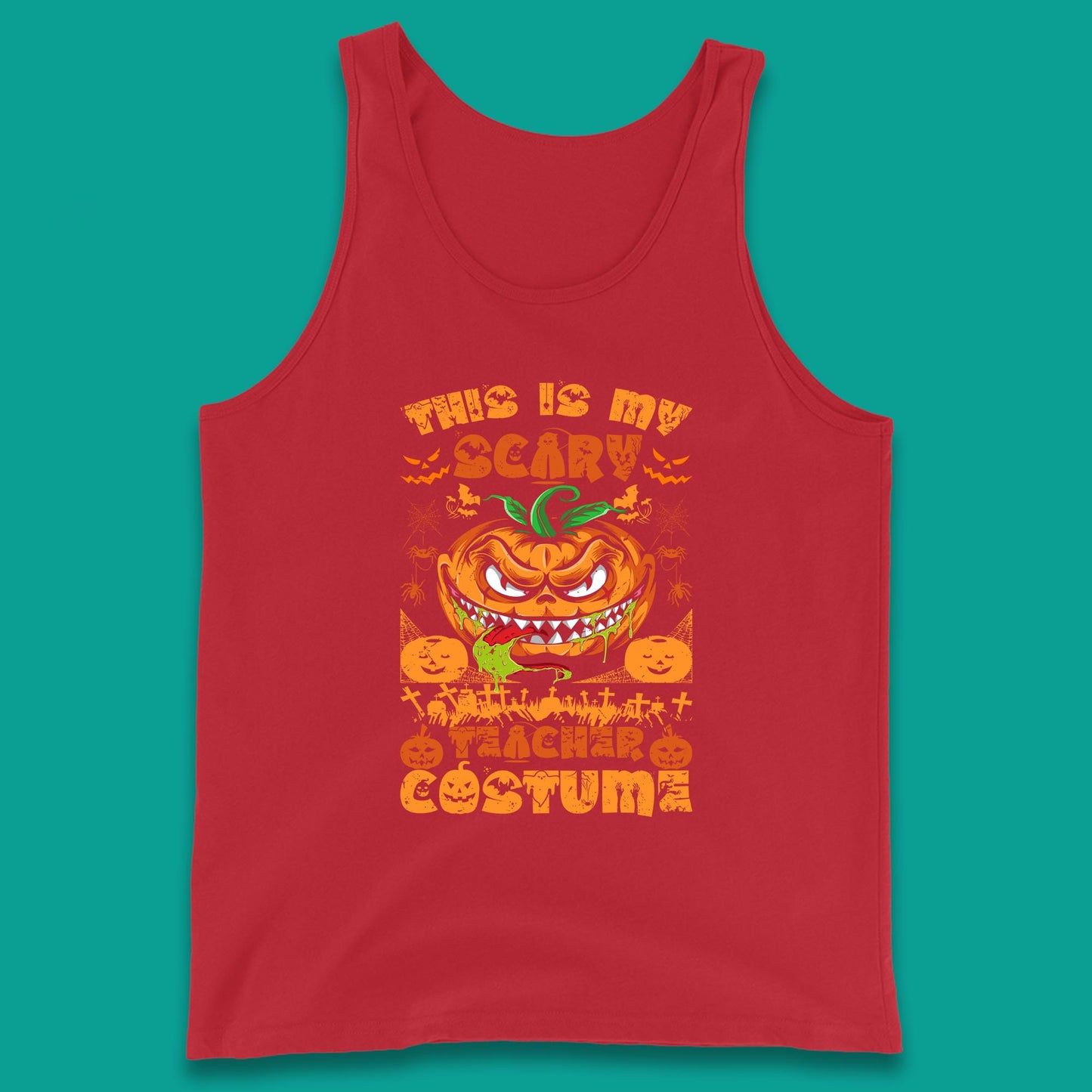 Halloween Teacher This Is My Scary Teacher Costume Back To School Teacher Appreciation Gift Tank Top