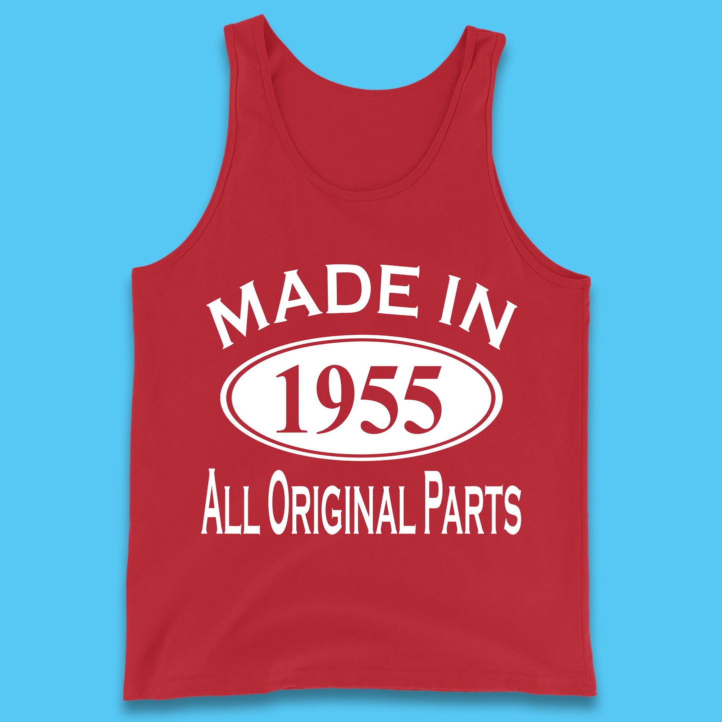 Made In 1955 All Original Parts Vintage Retro 68th Birthday Funny 68 Years Old Birthday Gift Tank Top