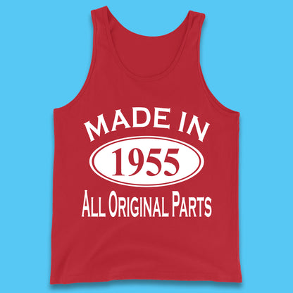 Made In 1955 All Original Parts Vintage Retro 68th Birthday Funny 68 Years Old Birthday Gift Tank Top