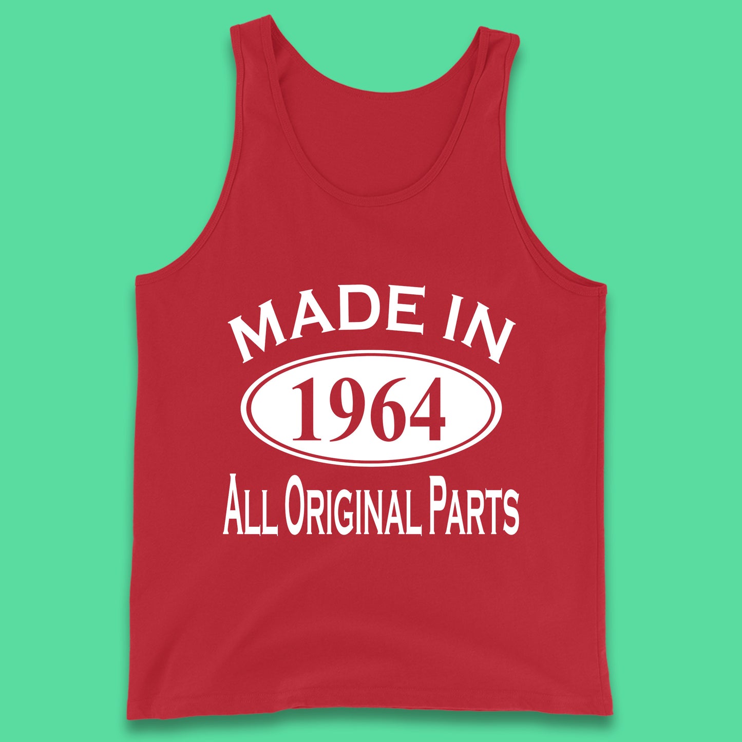 Made In 1964 All Original Parts Vintage Retro 59th Birthday Funny 59 Years Old Birthday Gift Tank Top