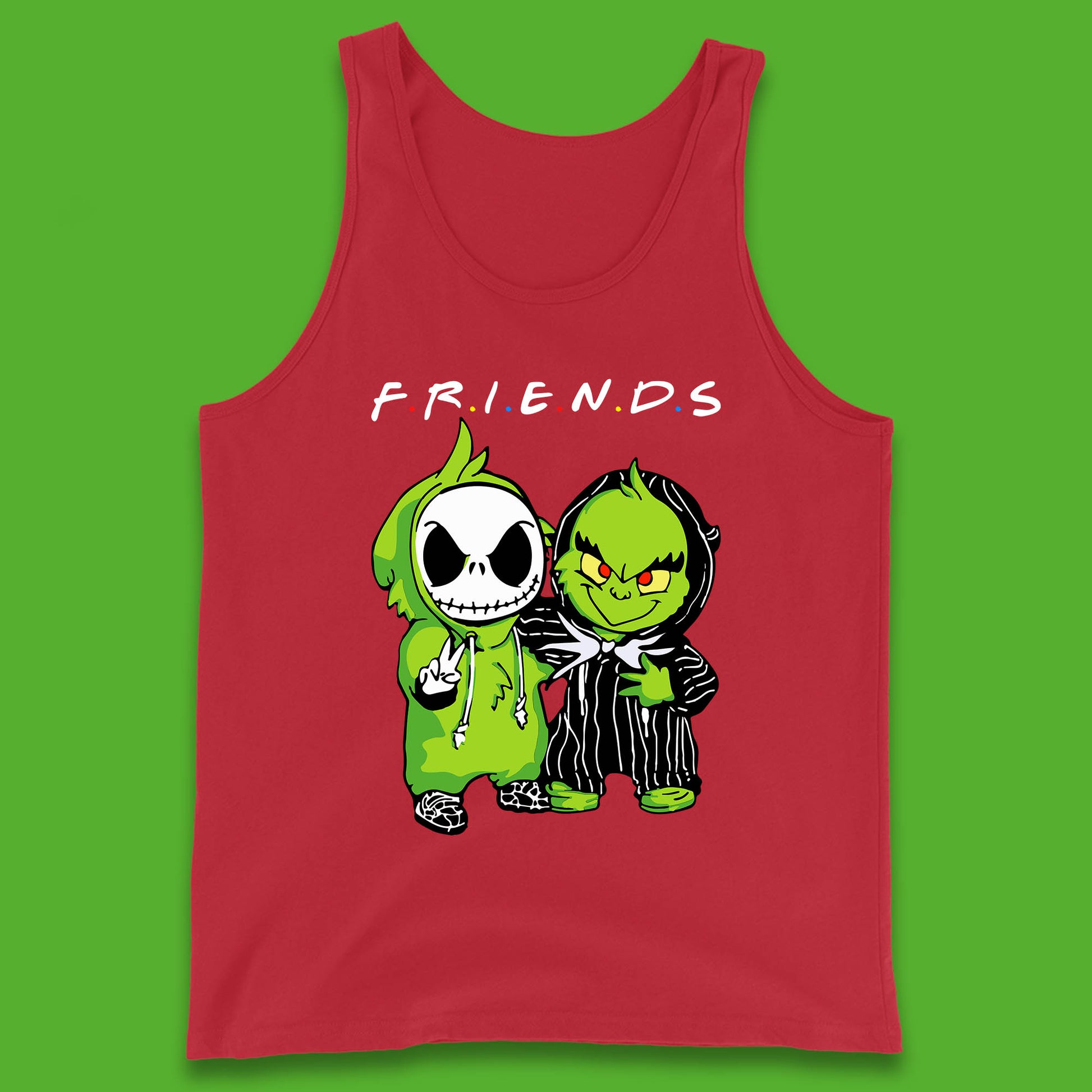 grinch and jack skellington tank top