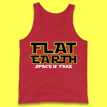 Flat Earth Space Is Fake Funny Conspiracy The Force Awakens Inspired NASA Lies Star Wars Inspired Tank Top