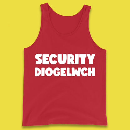 Security Diogelwch Security Services Diogelwch Cymru Workwear Guard Doorman Bodyguard Tank Top