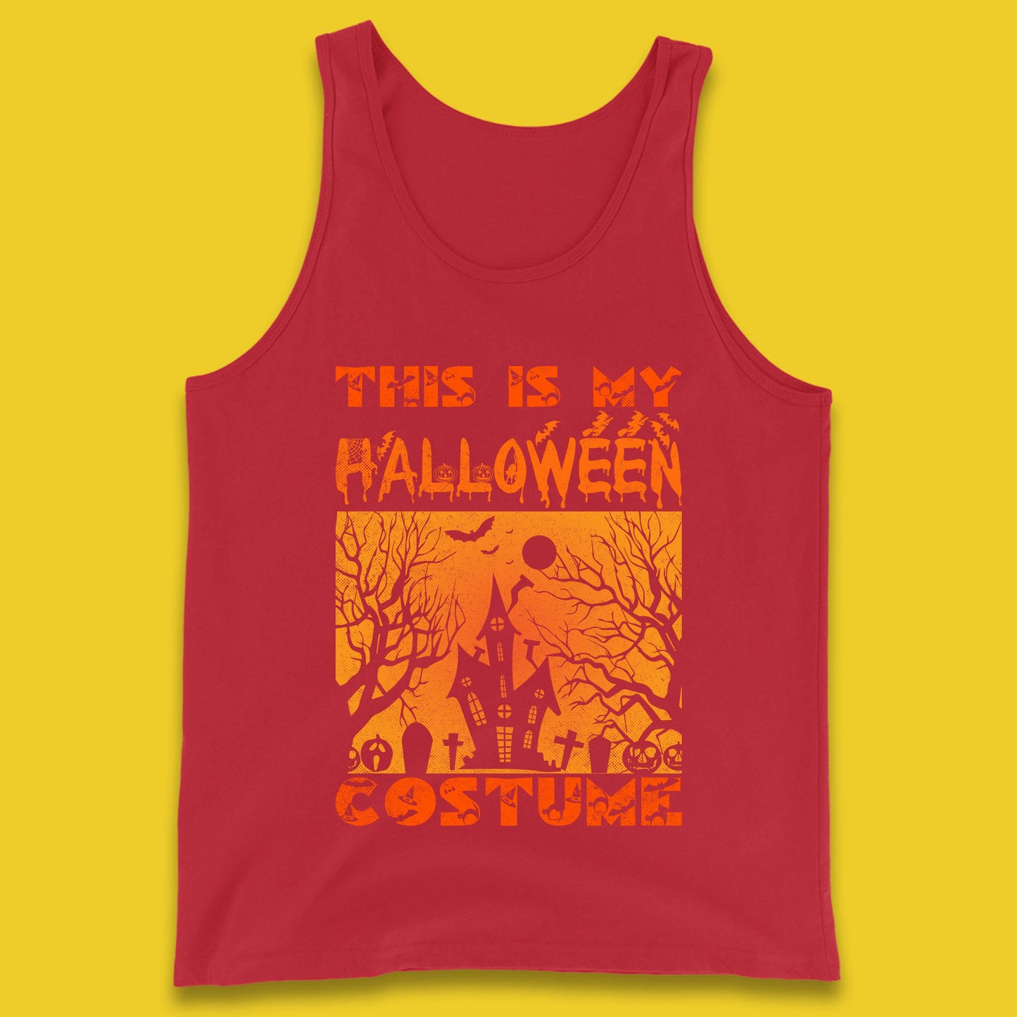 This Is My Halloween Costume Horror Scary Haunted House Spooky Season Tank Top