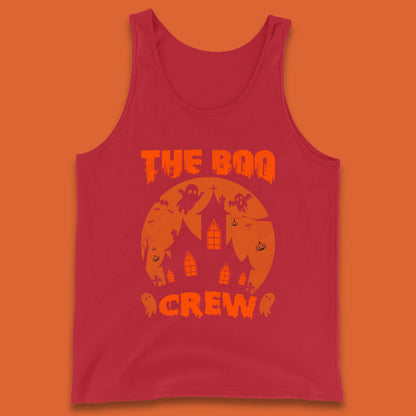 The Boo Crew Halloween Boo Squad Matching Costume Haunted House Horror Boo Ghost Tank Top