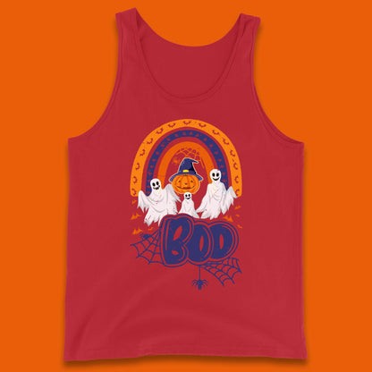 Halloween Boo Ghosts With Witch Pumpkin Scary Spooky Season Tank Top