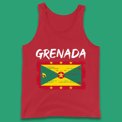 Grenada Flag Distressed Grenadian Heritage Country In The Caribbean Tank Top