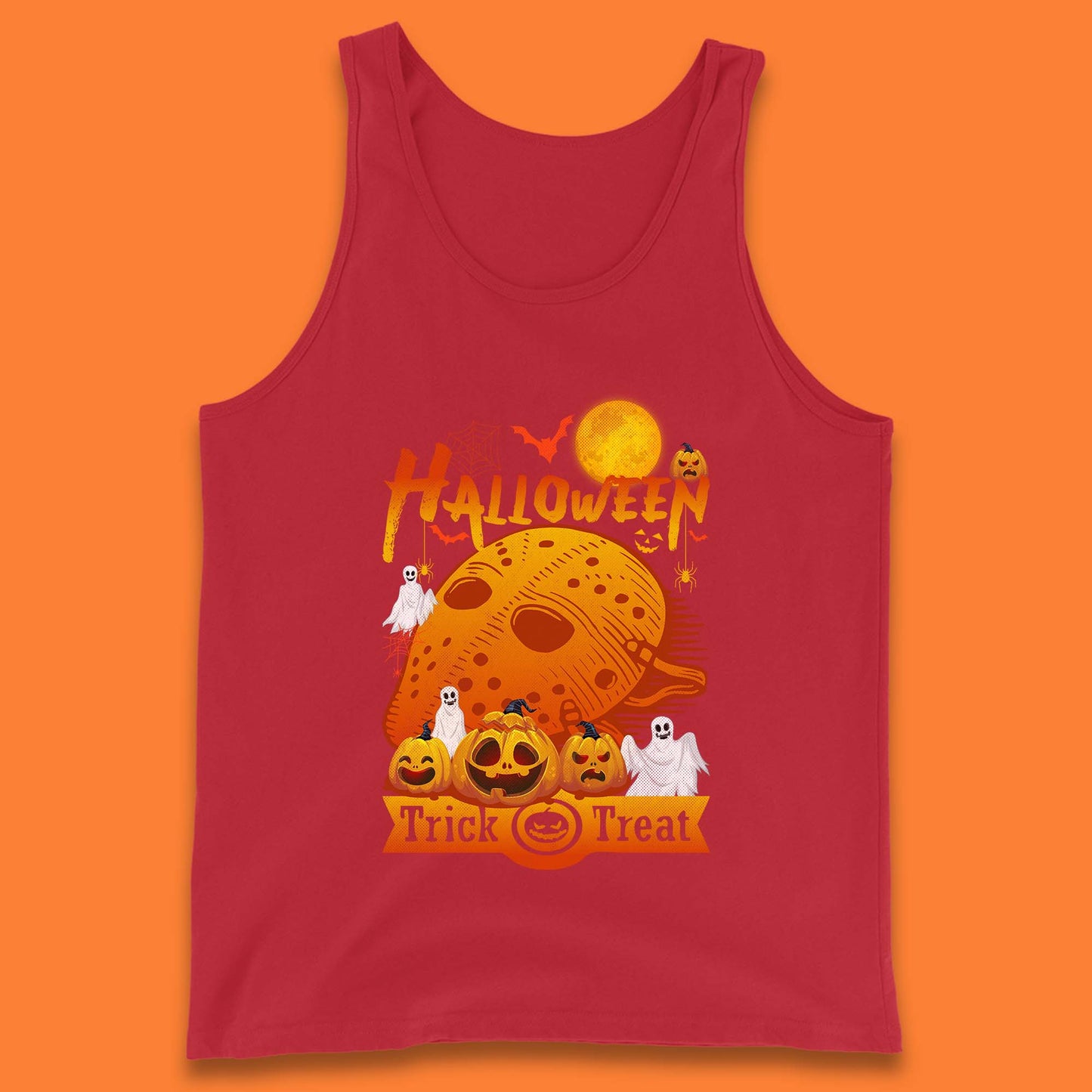 Happy Halloween Jason Voorhees Face Mask Halloween Friday The 13th Horror Movie Halloween Pumpkins Tank Top