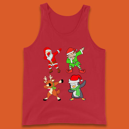 santa claus & friends dabbing tank top