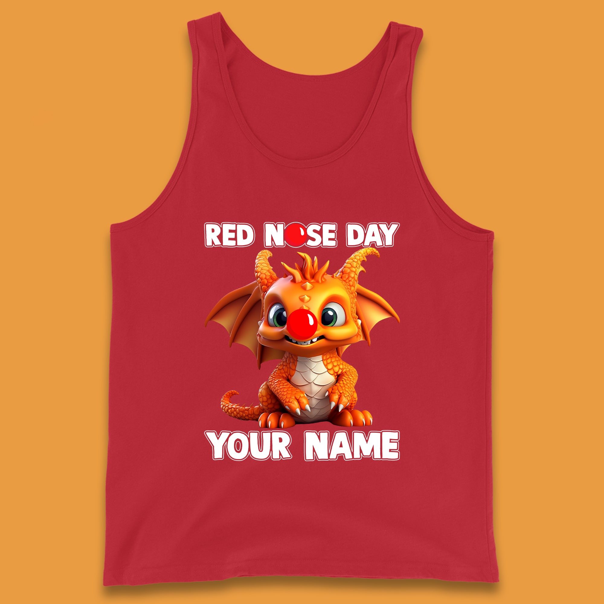 Personalised Red Nose Day Dragon Tank Top