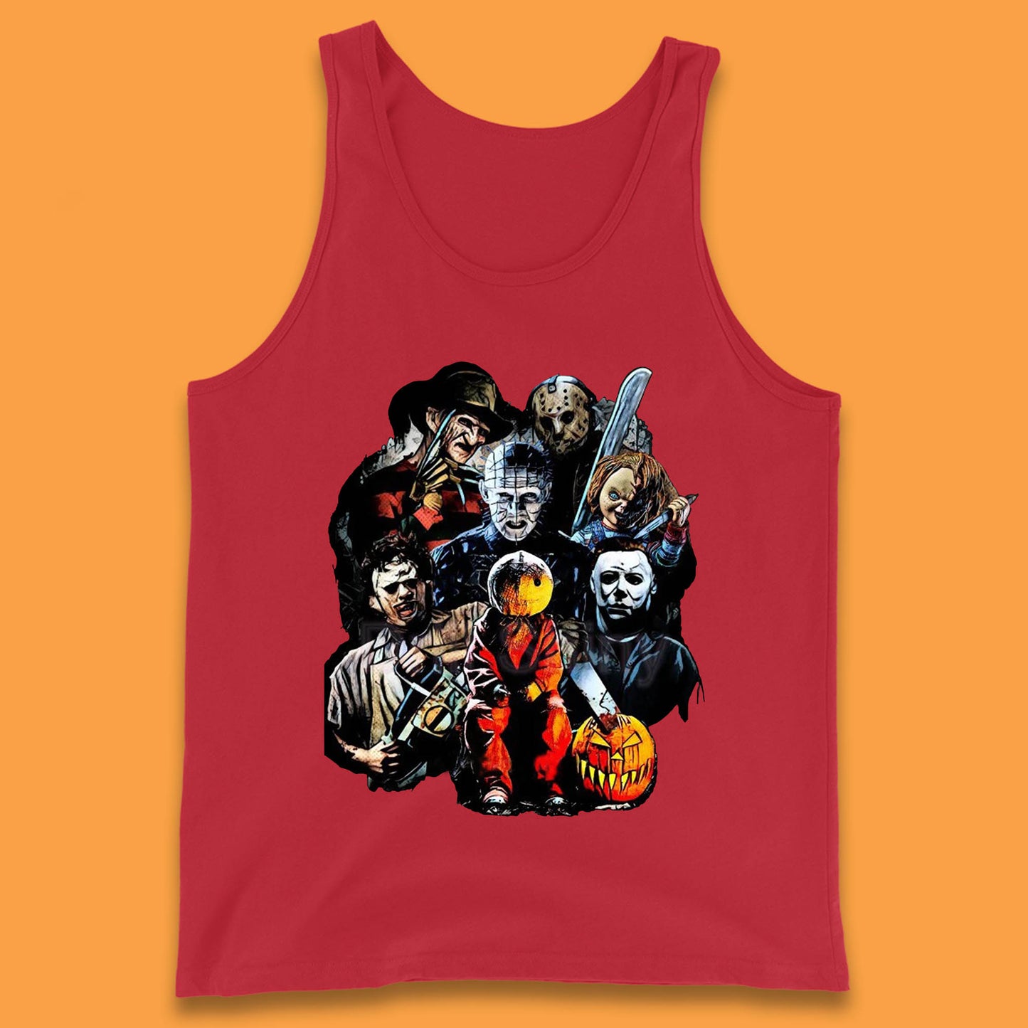 Halloween Horror Movie Characters Friends Halloween Villians Serial Killers Tank Top