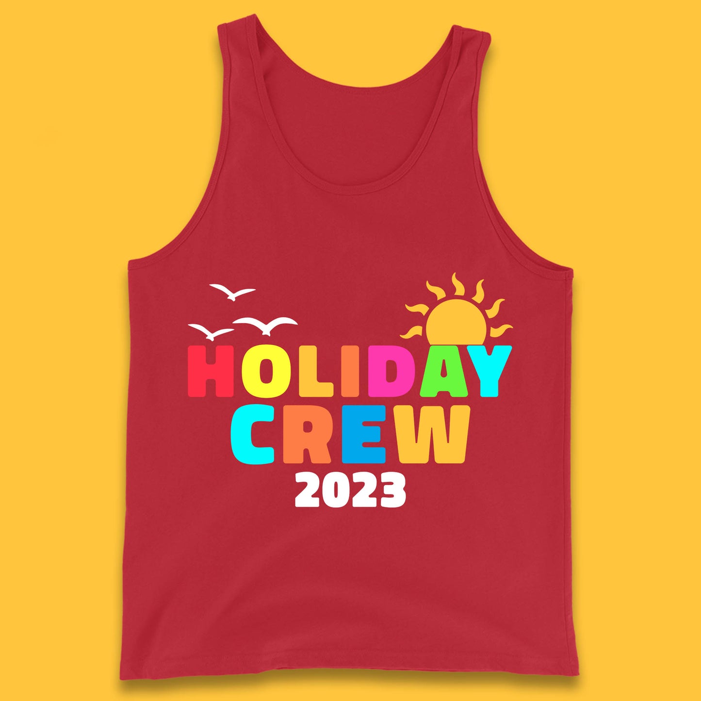 Holiday Crew 2023 Summer Vacation Beach Trip Reunion Tank Top