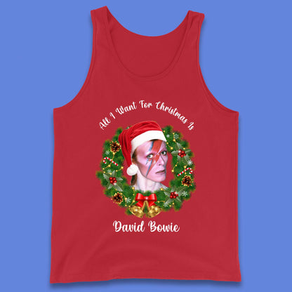 David Bowie Christmas Tank Top
