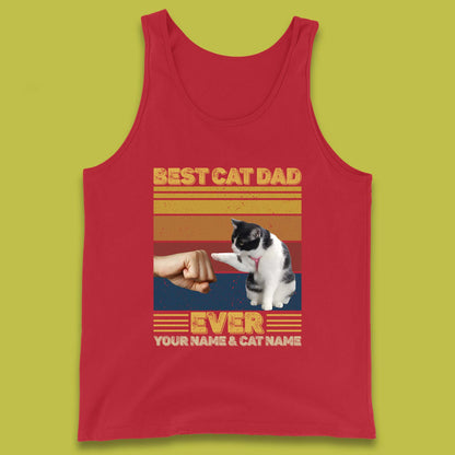 Personalised Best Cat Dad Ever Tank Top