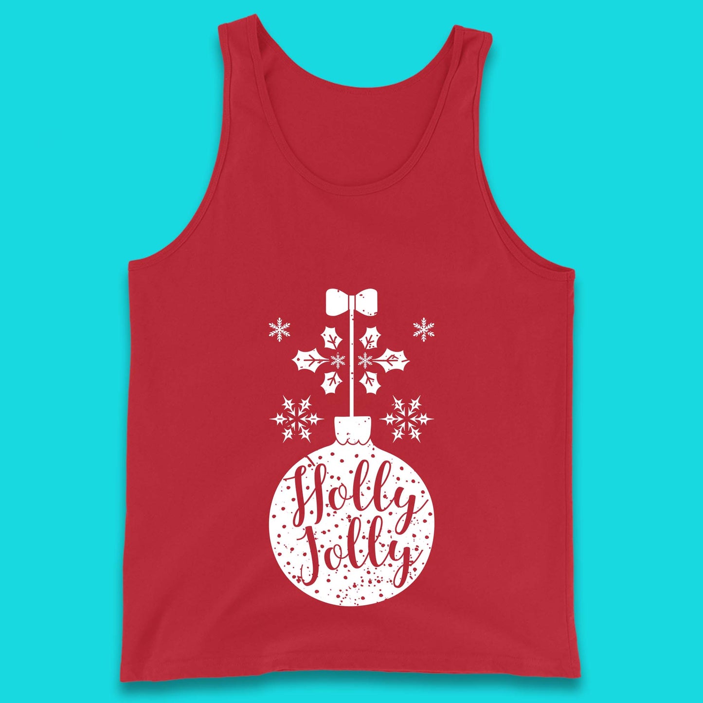 holly jolly christmas tank top