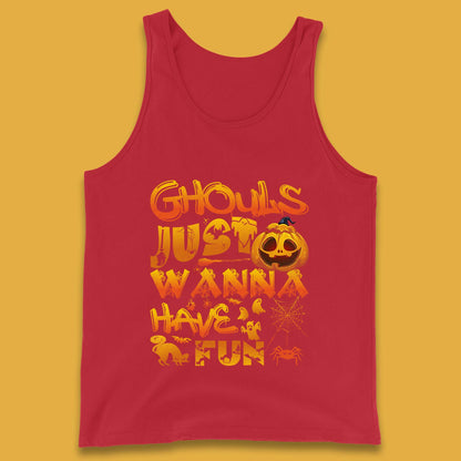 Ghouls Just Wanna Have Fun Halloween Disco Ghost Ghouls Night Out Spooky Season Tank Top