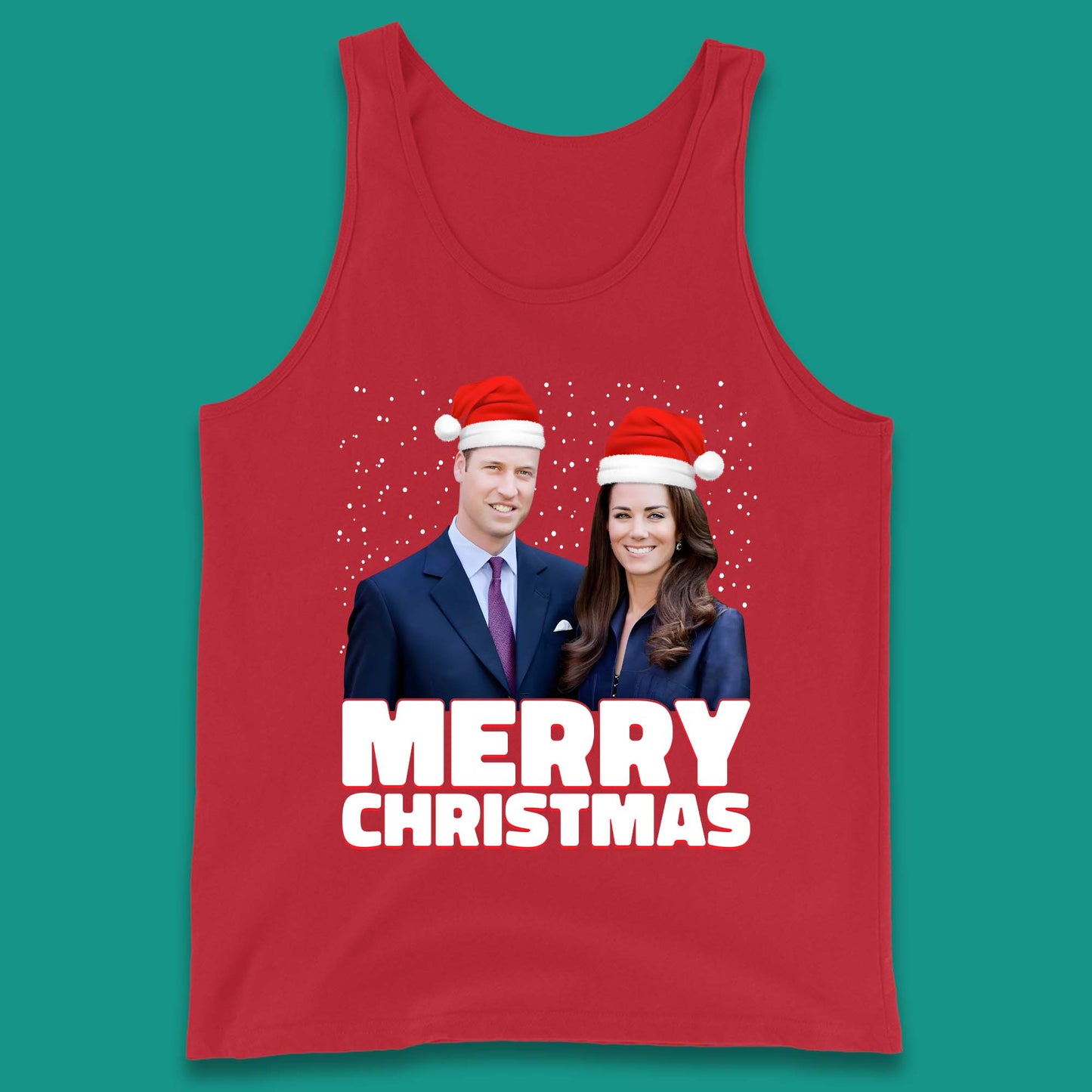 Prince William & Kate Merry Christmas Tank Top