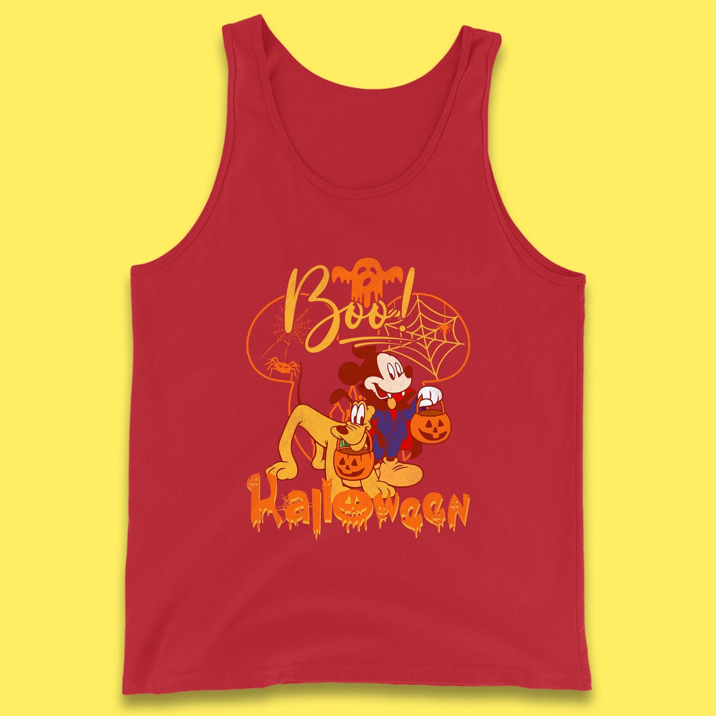 Boo Halloween Mickey Mouse And Pluto Friends Disney Halloween Disneyland Trip Tank Top