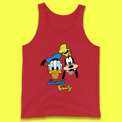 Disney Cartoon Characters Donald Duck And Pluto Goofy Face Disney World Trip Disney Vacation Tank Top