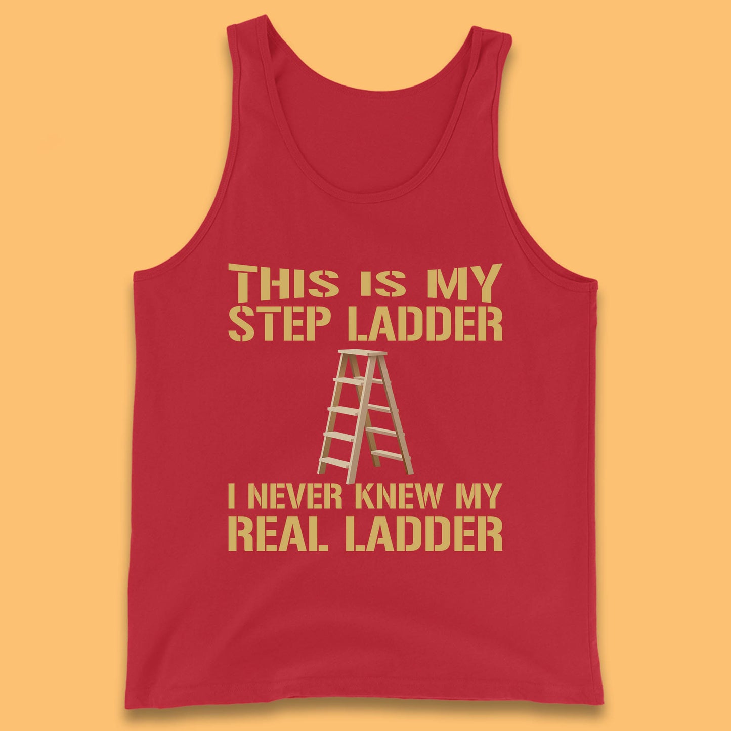 This Is My Step Ladder I Never Knew My Real Ladder Funny Joke Humour Tank Top