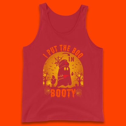 I Put The Boo In Booty Nurse Ghost Syringe Funny Halloween Nursing Boo Ghost Costume Tank Top